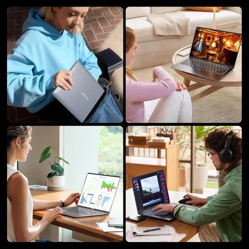 Miniatura 9 de GEEKOM GeekBook X14 Pro Laptop, 2.2lbs Ultra Thin 14" 2.8K OLED Laptop Computer, Ultra 5 125H, 32GB LPDDR5x 7500MHz RAM 1TB SSD, Up to 16 Hour, 2X