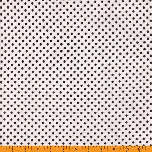 Miniatura 4 de Mook Fabrics - Colección de lunares de franela tela blanca/negra [43 pulgadas de ancho] - Doble cepillado, material 100% algodón para acolchado