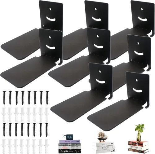 Miniatura 15 de Estantes flotantes invisibles para montaje en pared, organizadores de libros de alta resistencia, estantes de almacenamiento de hierro
