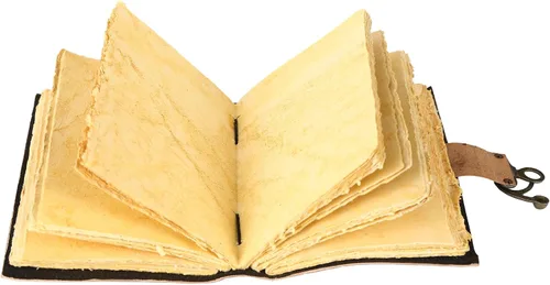 Miniatura 3 de Book of Spells - Diario encuadernado en cuero con papel de borde irregular, grimorio, diario impreso del Tercer Ojo, suministros de brujería