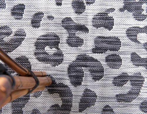 Miniatura 5 de Unique Loom Outdoor Safari Collection Alfombra de área - Leopardo (4 pies 1 pulgada x 6 pies 1 pulgada rectangular, gris claro/gris)