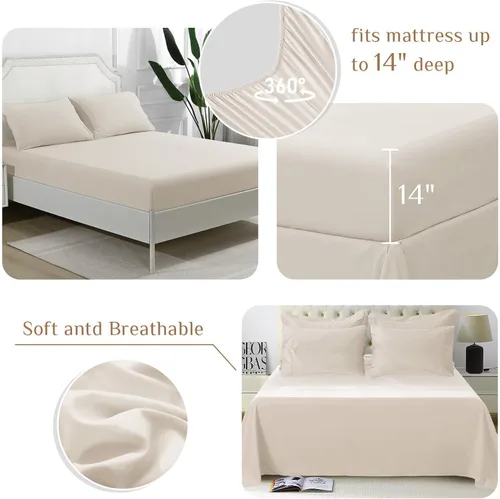 Miniatura 4 de JOLLYVOGUE Juego de edredón individual XL, cama ultrasuave en una bolsa, tamaño individual XL, 5 piezas, juego de ropa de cama certificado Oeko-TEX
