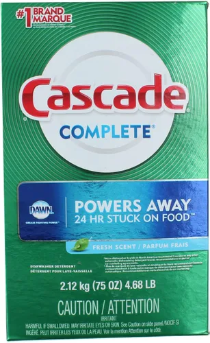 Miniatura 11 de Detergente en polvo Cascade Complete para lavaplatos, aroma fresco, 75 oz, blanco
