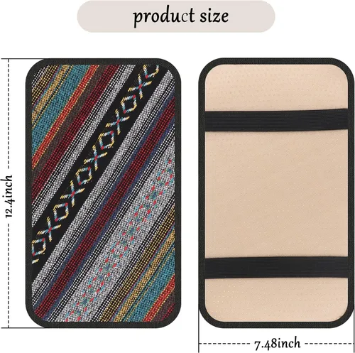 Miniatura 2 de Funda para Consola Central del Automóvil, Accesorios Bohemios para Automóvil, Almohadilla para Caja de Reposabrazos del Automóvil para Soporte