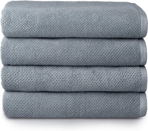 Miniatura 7 de Welhome Franklin - Juego de 6 toallas 100% de algodón con textura, 600 GSM, suaves y lujosas, 2 toallas de baño, 2 toallas de mano, 2 paños