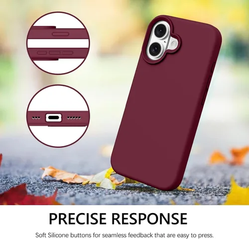 Miniatura 324 de GUAGUA Funda compatible con iPhone 17 Pro Max de 6.9 pulgadas, silicona líquida, goma de gel suave, delgada, forro de microfibra delgada