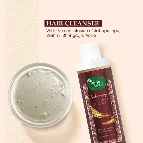 Miniatura 6 de Mother Sparsh Jabapushp Natural Hair Cleanser (Shampoo), propiedades terapéuticas para controlar la caída del cabello, fortalecer las raíces para un