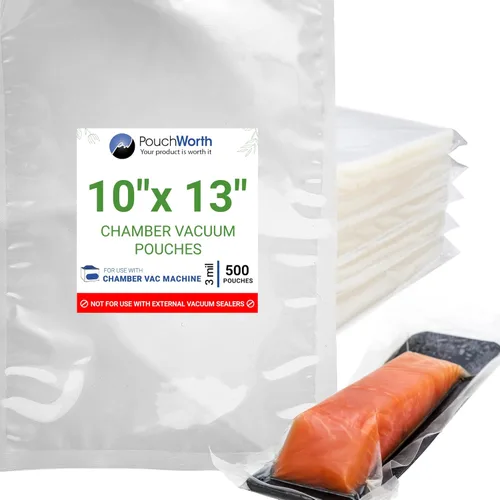 500 bolsas transparentes de 10 x 13 pulgadas, bolsas para máquina de cámara de 3 mil, bolsas de sellado al vacío de cámara precortadas, bolsa de