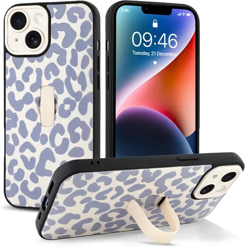 Miniatura 83 de Funda compatible con iPhone 17 Pro Max con correa de mano para los dedos, funda de teléfono con estampado de leopardo y guepardo para mujeres