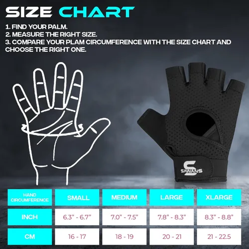 Miniatura 6 de SAWANS Guantes de gimnasio para hombres y mujeres, guantes de levantamiento de pesas, entrenamiento transpirable, agarre antideslizante, protección