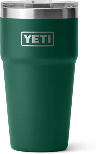 Miniatura 33 de YETI Rambler - Vaso apilable de 20 onzas, acero inoxidable, aislado al vacío con tapa MagSlider Verde mar