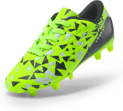 DREAM PAIRS - Botas de fútbol para niños y niñas, para entrenamiento al aire libre y terreno firme para niños pequeños y grandes
