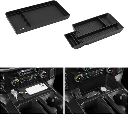 Miniatura 12 de LUWU Bandeja organizadora para consola central Ford Edge 2024 2020 2021 2022 2023 2024 Ford Edge SE/SEL/ST-Line/Titanio/ST, organizador de consola