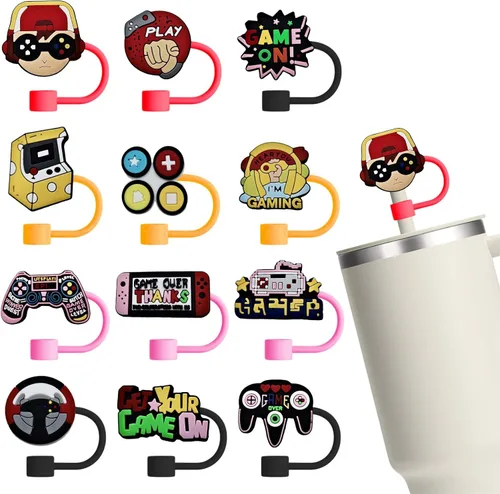 Miniatura 11 de 8 fundas reutilizables de silicona para popotes Stanley Cup de 30 y 40 onzas, accesorios de tapa de popote de 0.394 in y 0.4 pulgadas 36 Lindo