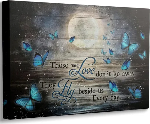 Miniatura 10 de Arte de pared de lienzo para baño estilo granja, vintage, rústico, país, flor, mariposa azul, pintura, imagen, decoración de pared, Cada día es un