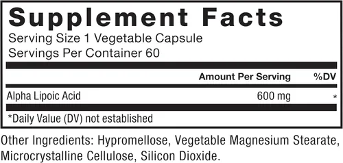 Miniatura 5 de Force Factor Cápsulas de ácido alfa lipoico de 600 mg, suplemento antioxidante, suplemento ALA para apoyo cardiovascular y salud celular, vegano