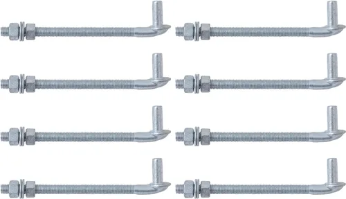 Miniatura 14 de VIVIDA Bisagra de puerta de perno en J de 8 pulgadas, paquete de 2, bisagra de perno de puerta con pasador macho de 5/8 pulgadas, herrajes de valla