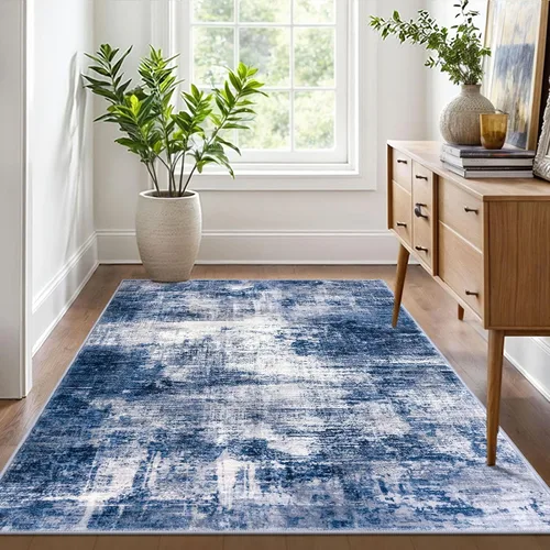 Miniatura 726 de IOHOUZE Alfombra abstracta lavable de 3 x 12 pies para pasillos, antideslizante para cocina, camino de entrada de lana sintética para interiores