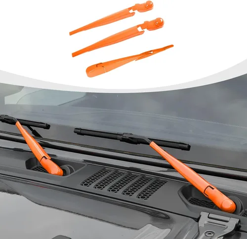 Miniatura 22 de RAZPOY JK Limpiaparabrisas frontal y trasero, 3 piezas, compatible con Jeep Wrangler JK JKU 2007-2017, azul