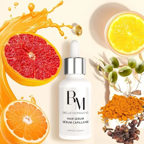 Miniatura 7 de Suero para el crecimiento del cabello con vitamina E, cúrcuma y aceite de argán, tratamiento orgánico para el cuero cabelludo seco para mujeres