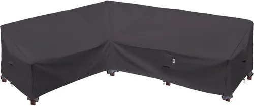 Miniatura 52 de Funda de Sofá Seccional de Servicio Pesado para Exteriores, Fundas Impermeables 600D para Sofá Seccional de Patio, Funda para Muebles de Jardín