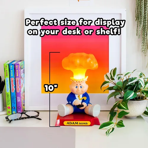 Miniatura 6 de Cubo de basura Adam Bomb Figural Luz de estado de ánimo para mesa de noche 10 pulgadas de alto