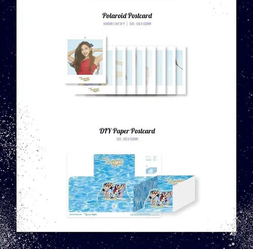 Miniatura 5 de TWICE - Summer Nights (2º Álbum Especial) Álbum+Juego de tarjetas de fotos extra (versión aleatoria)