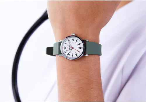 Miniatura 5 de Speidel Scrub Petite Watch Made for Doctors, Nurses, EMT, Surgeons and Students w/Red Second Hand in Scrub Matching