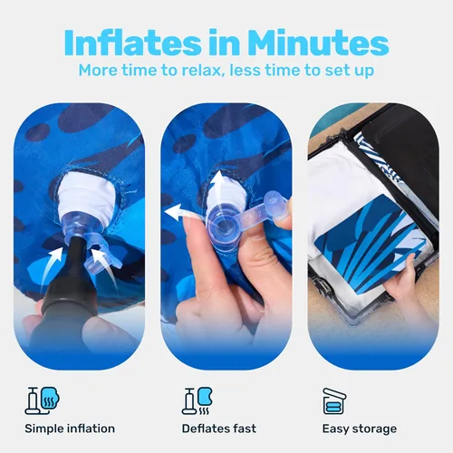 Miniatura 6 de Sloosh Flotadores de piscina para adultos, paquete de 2 sillas inflables de fideos con eslinga de tela suave, flotador flotante para piscina
