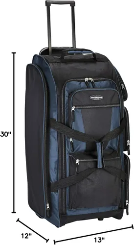 Miniatura 8 de Travelers Club Xpedition 30 Inch Multi-Pocket Upright Rolling Duffel Bag