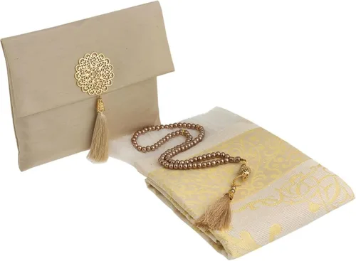 Miniatura 16 de Prien Alfombra de oración musulmana con Tasbih y bolsa portátil, regalo musulmán para mujeres y hombres, caja islámica Mubarak, juego de regalos