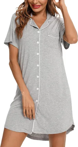Miniatura 2 de Leikar Camisón de maternidad para mujer, pijama de lactancia de manga larga