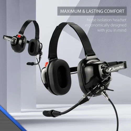 Miniatura 2 de Arrowmax AHDH0032-BK-K2 PNR - Auriculares de aislamiento de ruido compatibles con BaoFeng BTECH UV-5R UV-5RA UV-5RE UV-5R3 BF-F8HP UV-82HP Kenwood