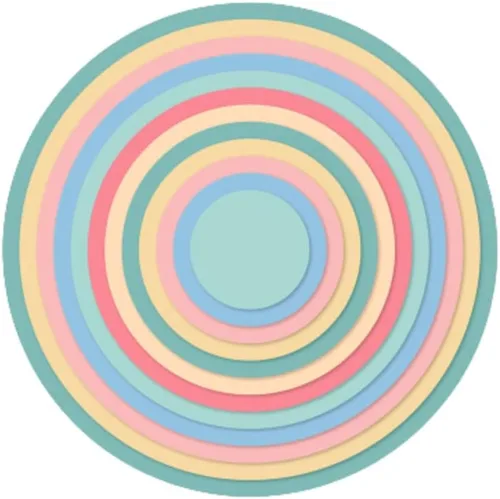 Craftelier - Juego de troqueles esenciales para álbumes de recortes y creaciones de manualidades | Forma de círculos - Tamaño de diámetro aproximado
