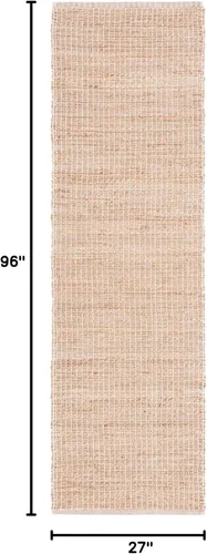 Miniatura 2 de SAFAVIEH Natural Fiber Collection - Alfombra de pasillo de 8 pies, color natural y beige, diseño de granja, ideal para zonas de alto tráfico