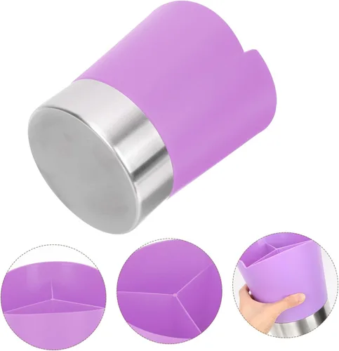Miniatura 5 de Healeved Cubo de paja de tres compartimentos Soporte multifunción Estuche de almacenamiento de pajitas Cucharas Cubo de almacenamiento para el hogar