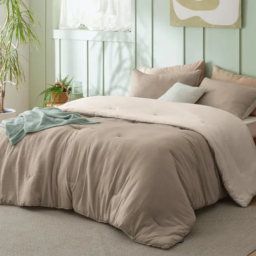 Miniatura 31 de Bedsure Juego edredón suave prelavado individual/individual XL, 365 días, cálido relleno alternativo GentleSoft™, 1 edredón ligero:68x88 pulgadas
