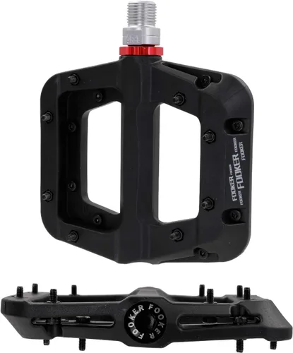 Miniatura 3 de FOOKER Pedales MTB para bicicleta de montaña, 3 rodamientos, antideslizantes, ligeros, de fibra de nailon, pedales de plataforma de bicicleta