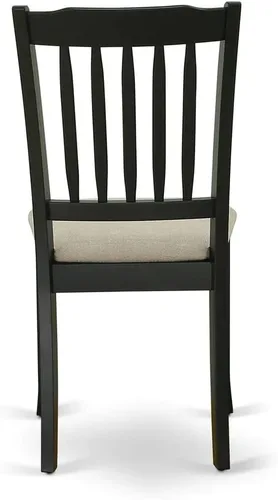 Miniatura 11 de East West Furniture NODA3-BLK-C - Juego de muebles de comedor de 3 piezas contiene una mesa rectangular de madera con hoja de mariposa y 2 sillas