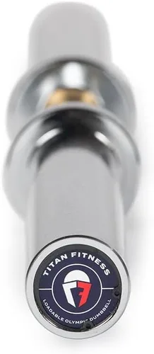 Miniatura 7 de Titan Fitness Barra de mancuernas olímpica cargable de 36 pulgadas, capacidad de 400 libras, mango moleteado para entrenamiento de fuerza