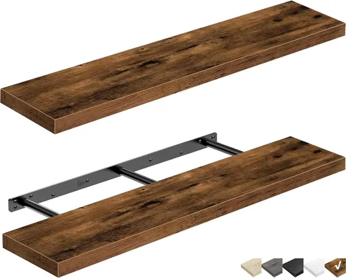 QEEIG Estantes Flotantes para Pared de 35.4" de Largo - Estante Montado en la Pared Baño Cocina Sala de Estar Dormitorio Casa de Campo Decoración A.