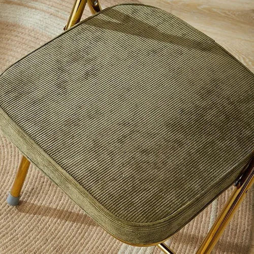 Miniatura 7 de Sillas de comedor modernas, silla auxiliar tapizada para el hogar, con acabado mate, silla de comedor plegable con respaldo abierto, silla sin