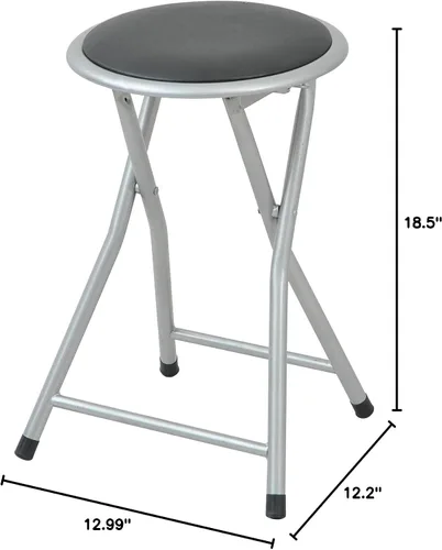 Miniatura 5 de YAMAZEN YZX-02R (SB) Silla plegable (sin respaldo), color negro