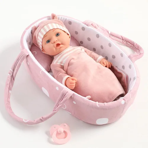 Miniatura 2 de Enjoyin Juego de muñecas de bebé de 12 pulgadas con accesorios lavables para muñecas, incluye cuna moisés portátil, chupete, manta y almohada