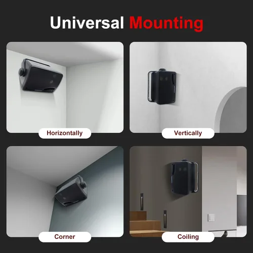 Miniatura 4 de STUDIOFINIX Altavoces Bluetooth de 3.5 Pulgadas para Exteriores Impermeables con Cable, Altavoces de 3 Vías de 200W de Montaje en Pared Premium