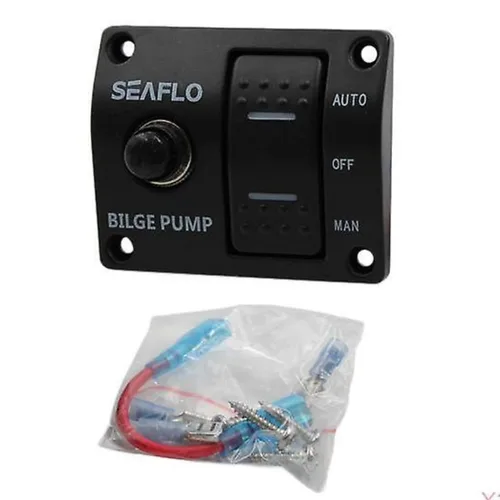 Miniatura 7 de SEAFLO Panel de interruptores de bomba de sentina de 3 vías (automático-apagado manual) 12v 24v con disyuntor integrado de 15 A