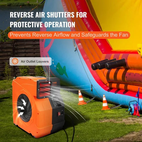 Miniatura 4 de VEVOR Inflatable Blower, Electric Air Blower, Bounce House Blowing Pump, Commercial Corded Fan Pump for Castle Wate Slides Water Slide Bouncy Castle
