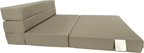 Miniatura 7 de D&D Futon Furniture Colchón plegable portátil, camas de invitados de estudio, colchones de caravana, espuma de alta densidad (bronceado, 6 x 48 x 80)