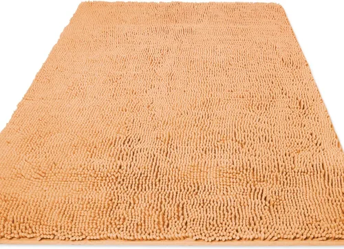 Miniatura 11 de Yeaban Alfombra de pasillo de baño de 24 x 72 pulgadas, antideslizante, alfombra de baño larga de felpilla gruesa, absorbente y lavable, alfombra