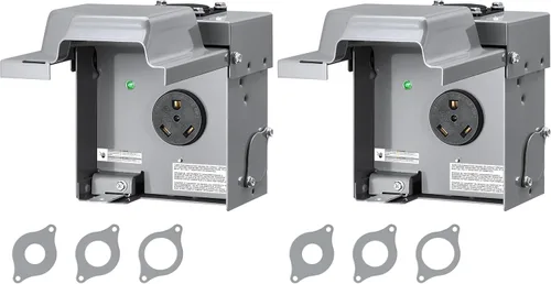 Miniatura 16 de SURAIELEC Caja de Salida para RV de 50 Amperios, Salida Eléctrica para RV Cerrada con Cerradura, NEMA 14-50R 125V/250V, Caja de Alimentación